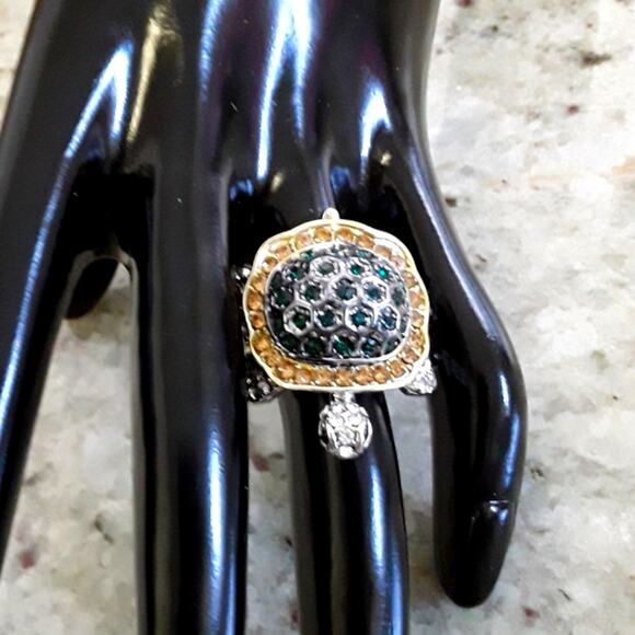 NIB Ring Turtle Tortoise Cocktail Ring 7, 8, 9, 10 - Picture 1 of 3